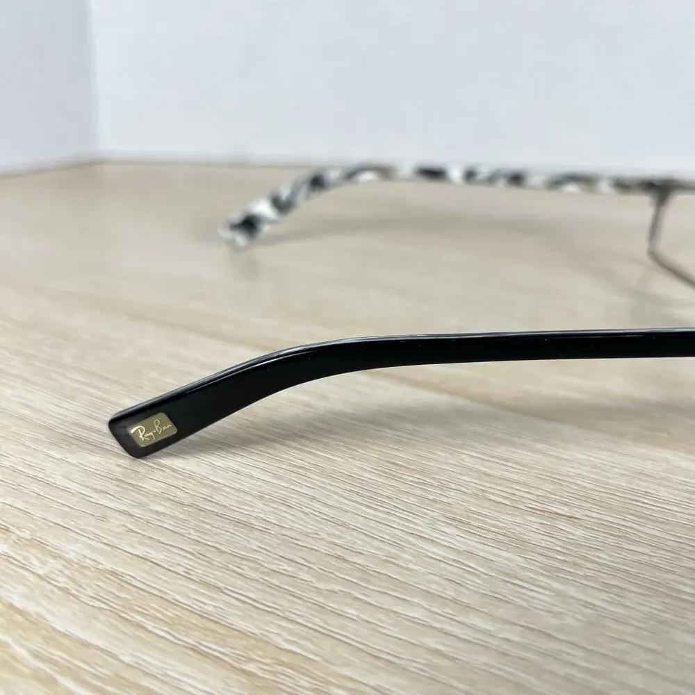 Ray-Ban RB8633 1017 Eyeglasses Black Marble Frames Only 54-17-140 Titanium